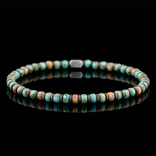 Camel-Turquoise Hematite Bracelet V (4mm)