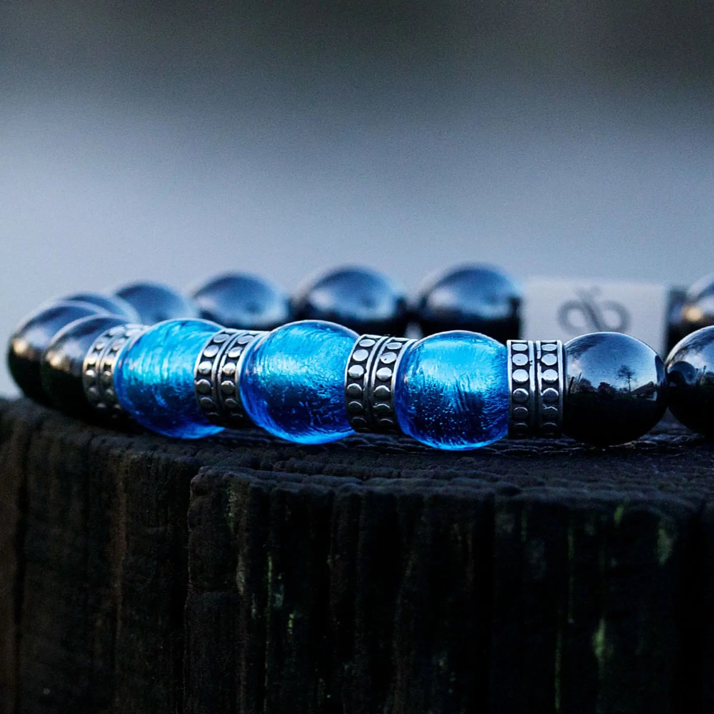 Blue Murano - Hematite Bracelet VI (12mm)